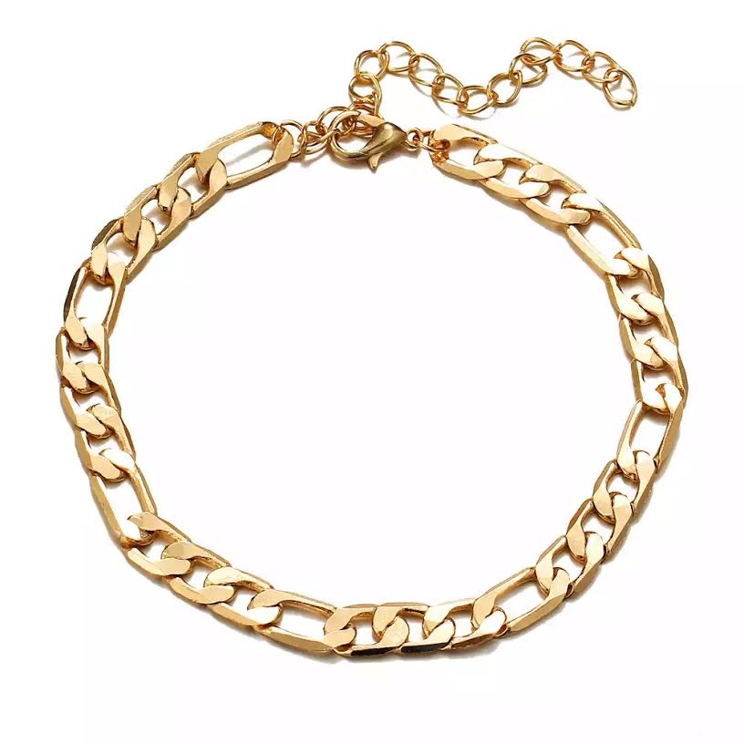 Figaro Snake Link Chain Anklet