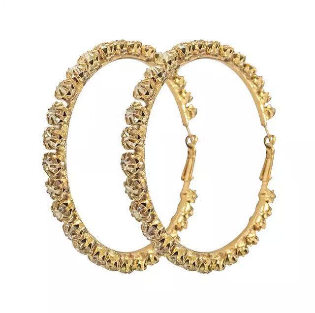 Diamond Hoop Earrings