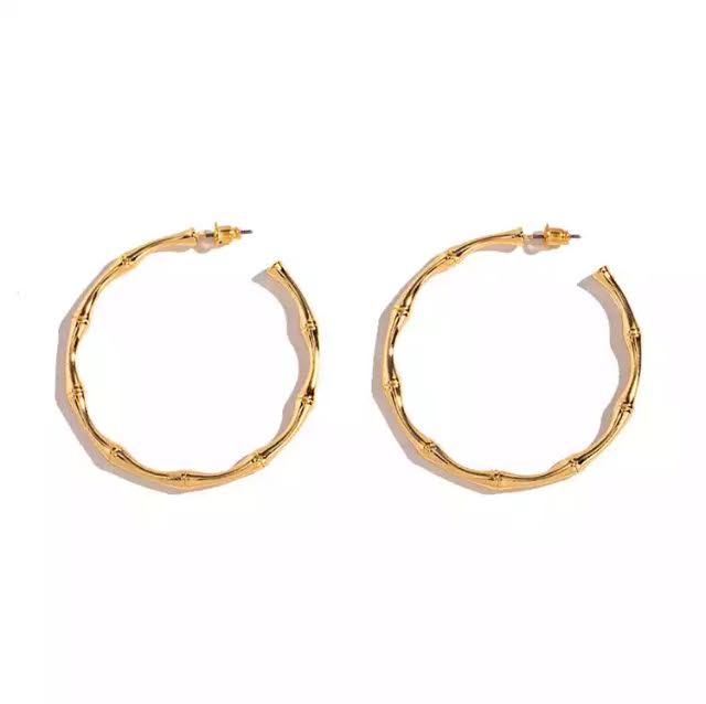 Mini Bamboo Hoop Earrings