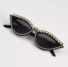 Load image into Gallery viewer, Cat Eye Diamond Sunglasses
